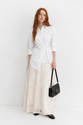 Side Tie Poplin Shirt