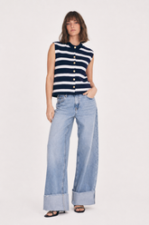 Striped Knit Vest