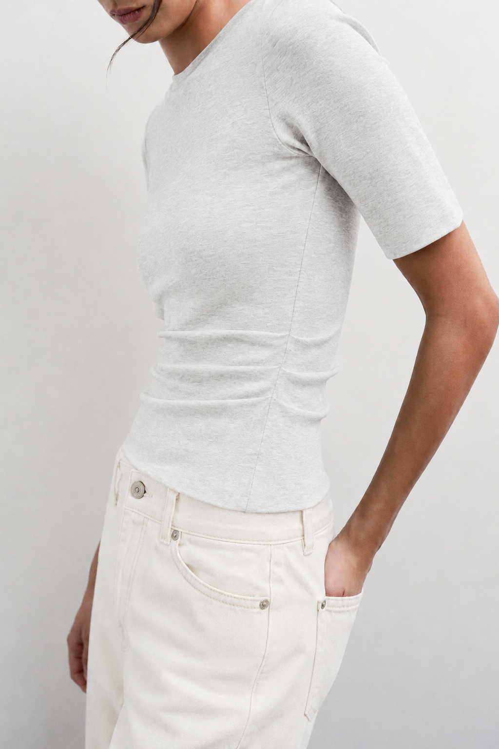 Side Gathered T-shirt