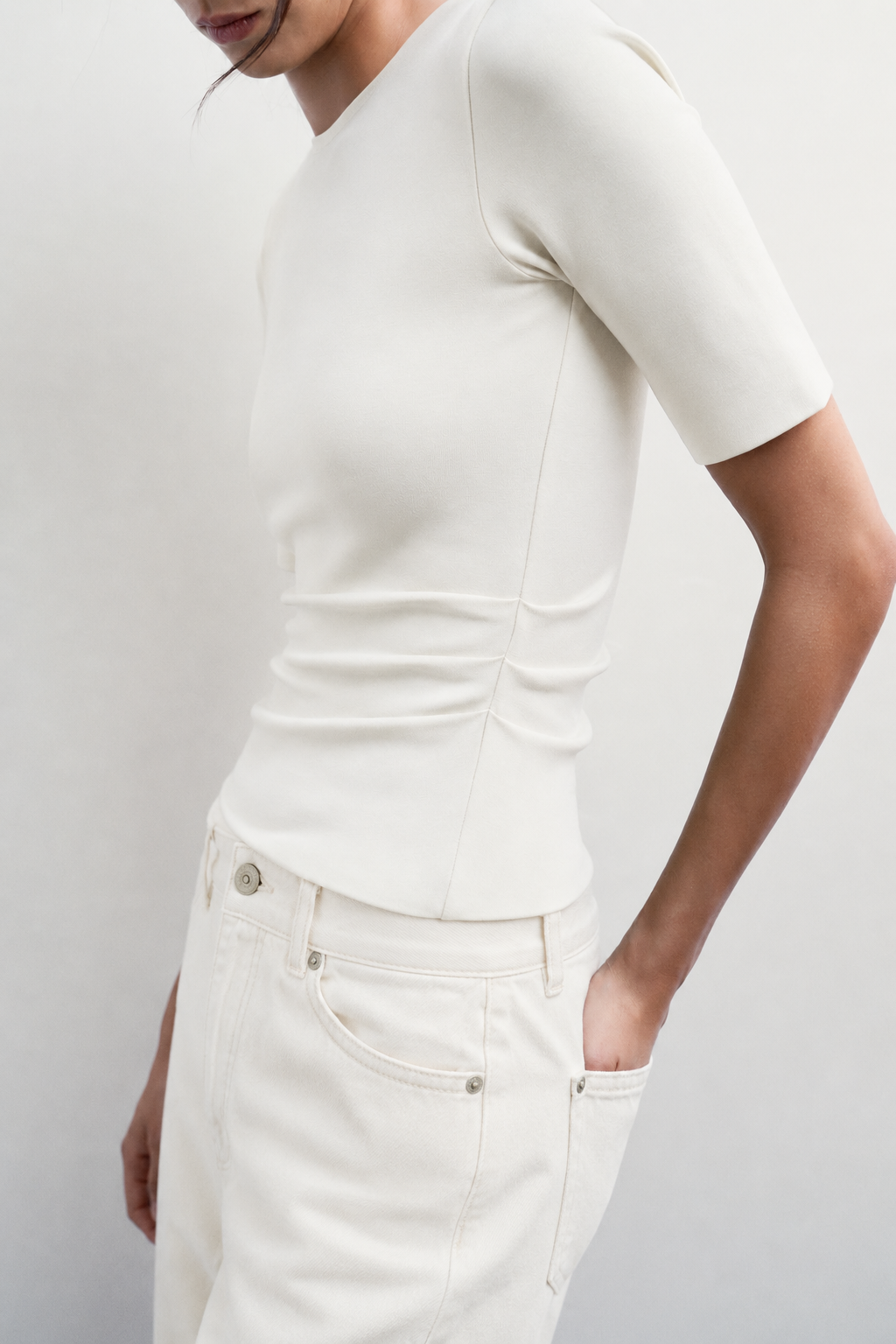 Side Gathered T-shirt