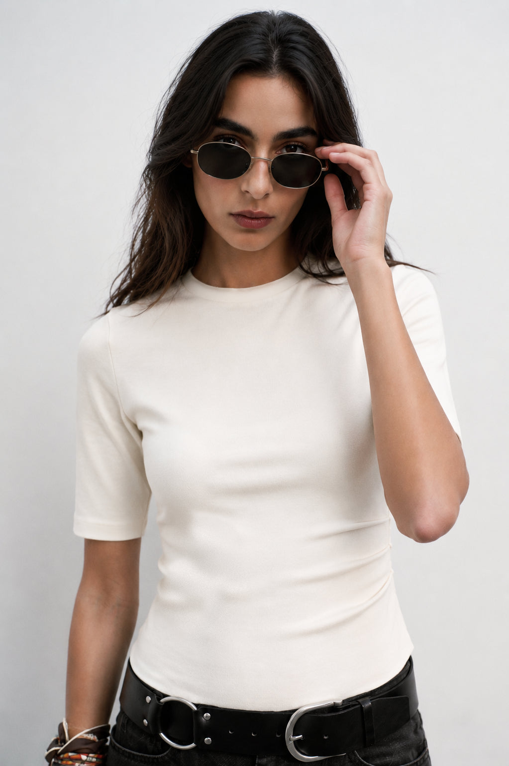 Side Gathered T-shirt