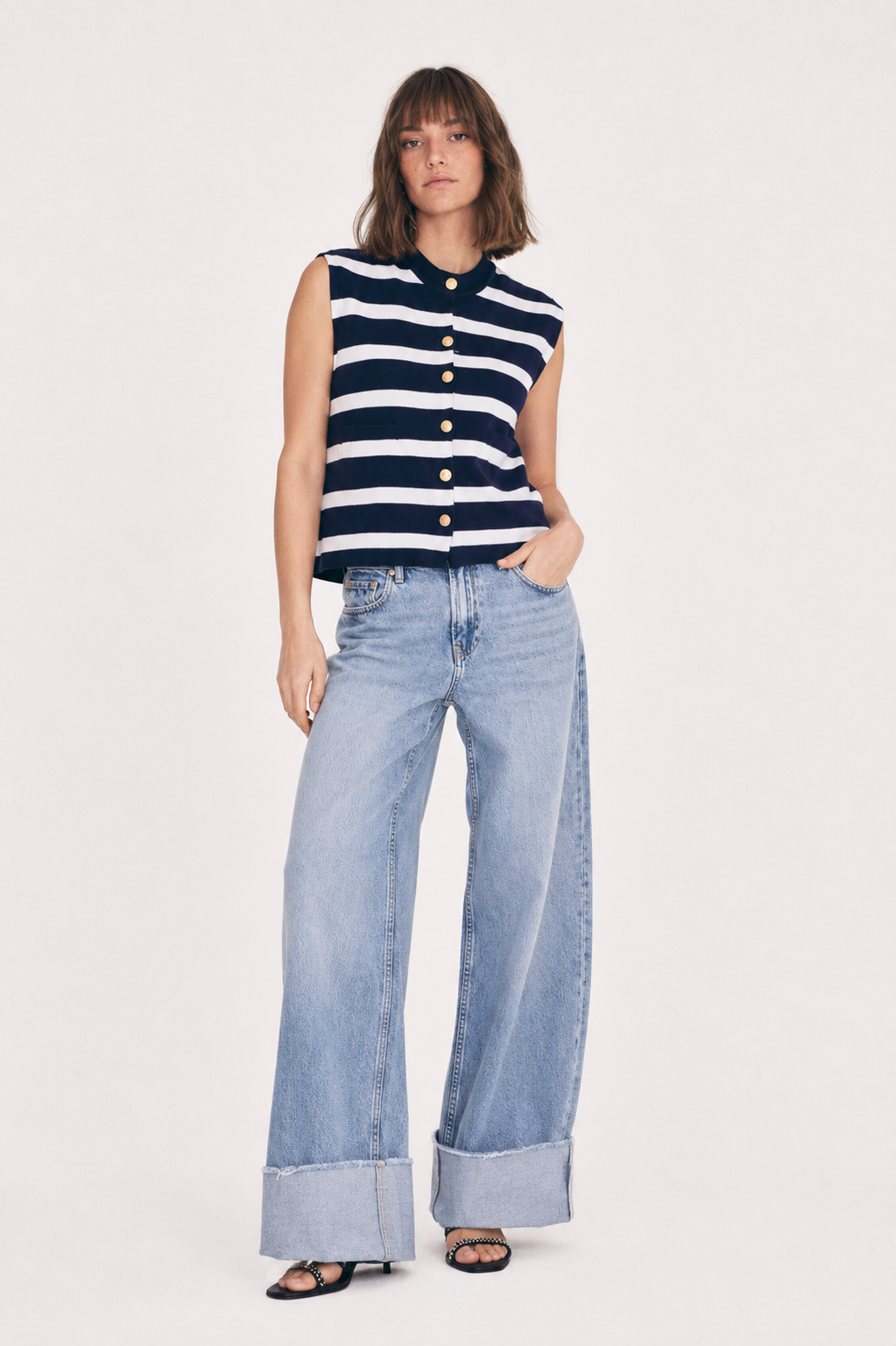 Striped Knit Vest